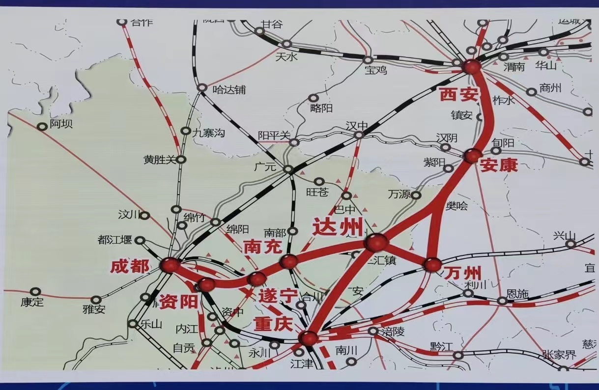 西渝高鐵成達萬高鐵齊頭並進達州雙高鐵建設按下快進鍵